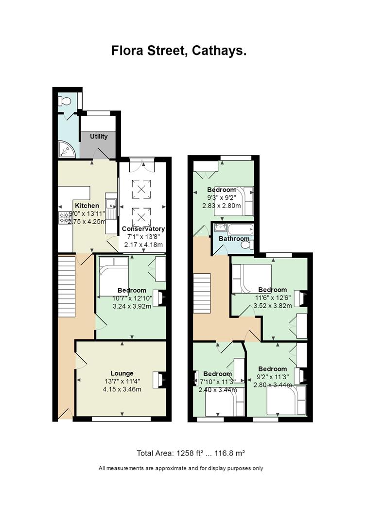 Floorplan for Flora Street, Cathays